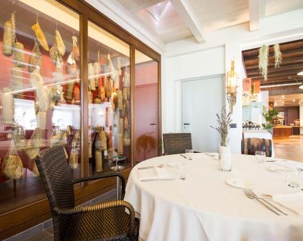 Restaurant view with the new salumi cellar