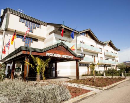 View of the hotel entrance